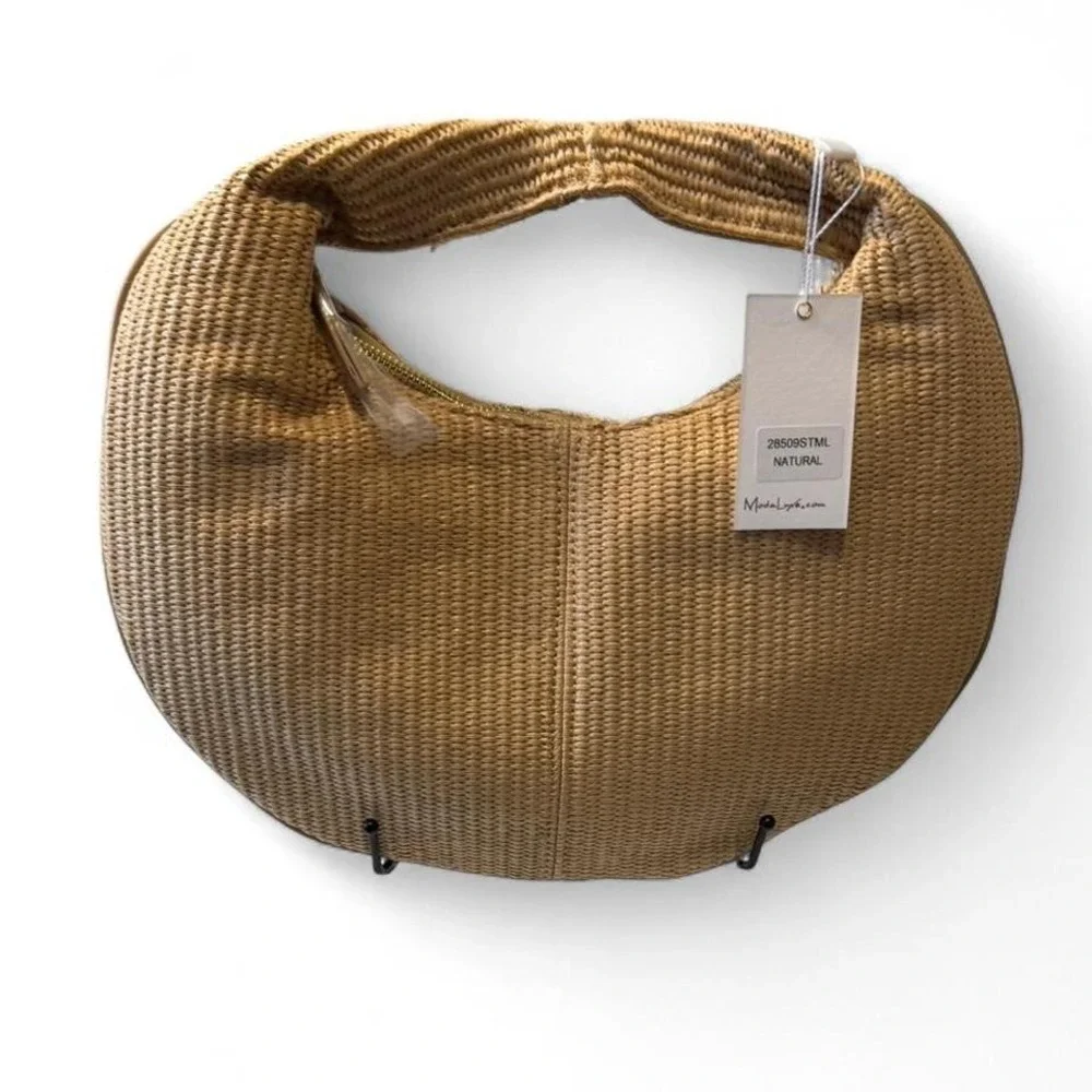 Moda Luxe Natural Straw Hobo‎ Bag